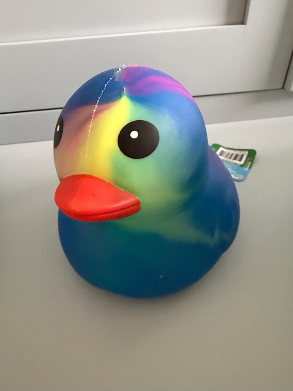 Squeezy Blue Tie Dye Duck